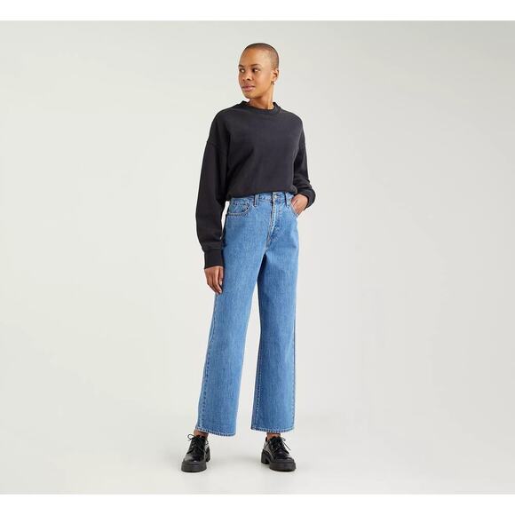 Levi’s High Waisted Straight Size 32 x 27 Distressed Side Butt R Red Tab - Picture 2 of 9